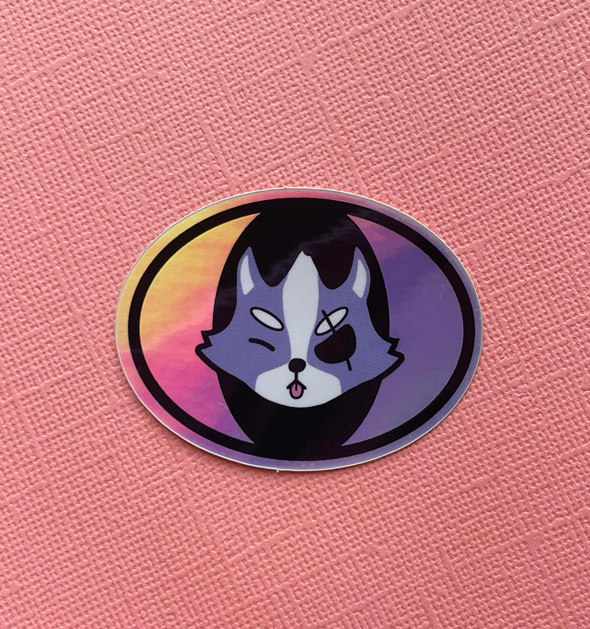 Wolf O'Donnell Chibi Holographic Sticker